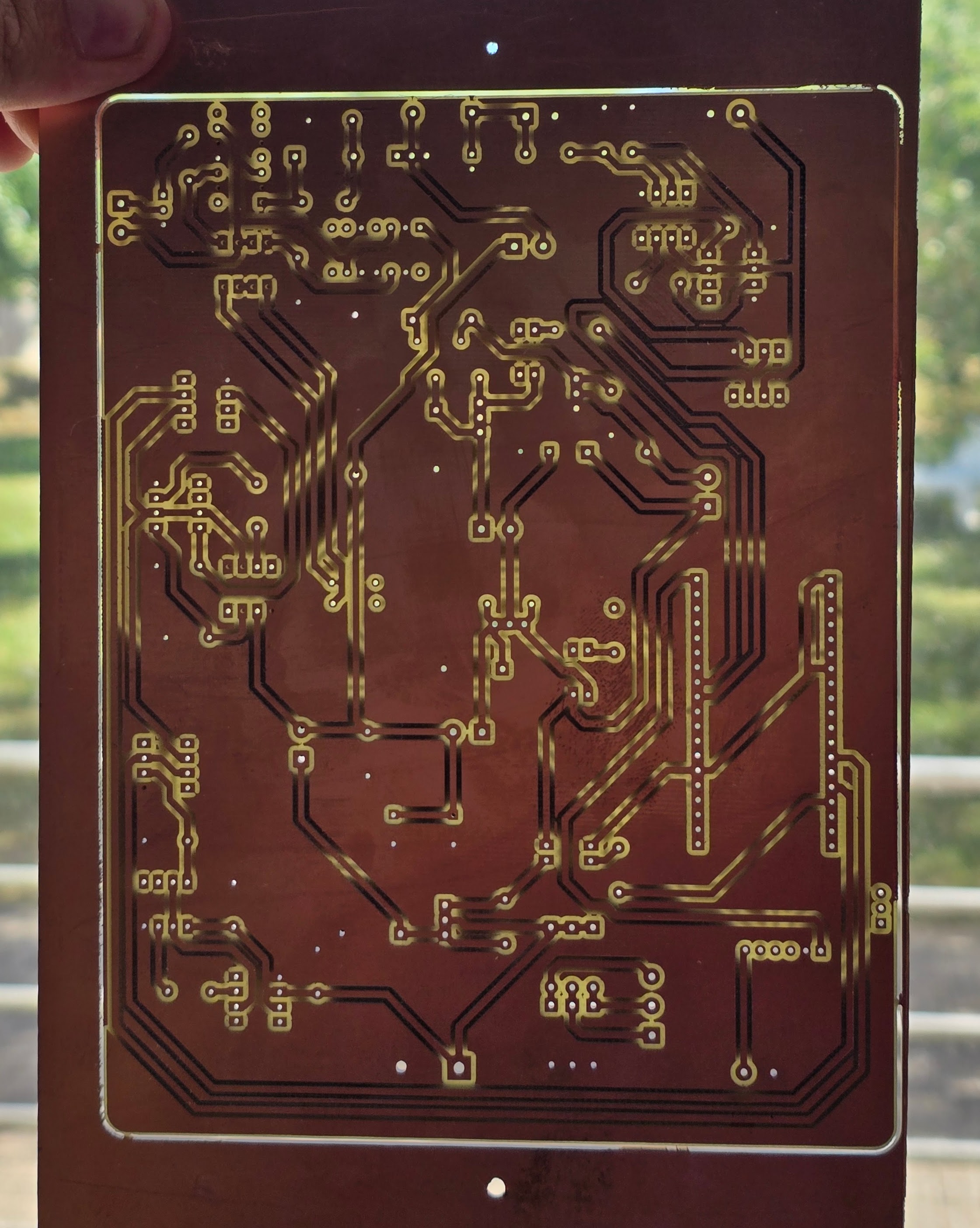 Bottom copper of a finished board