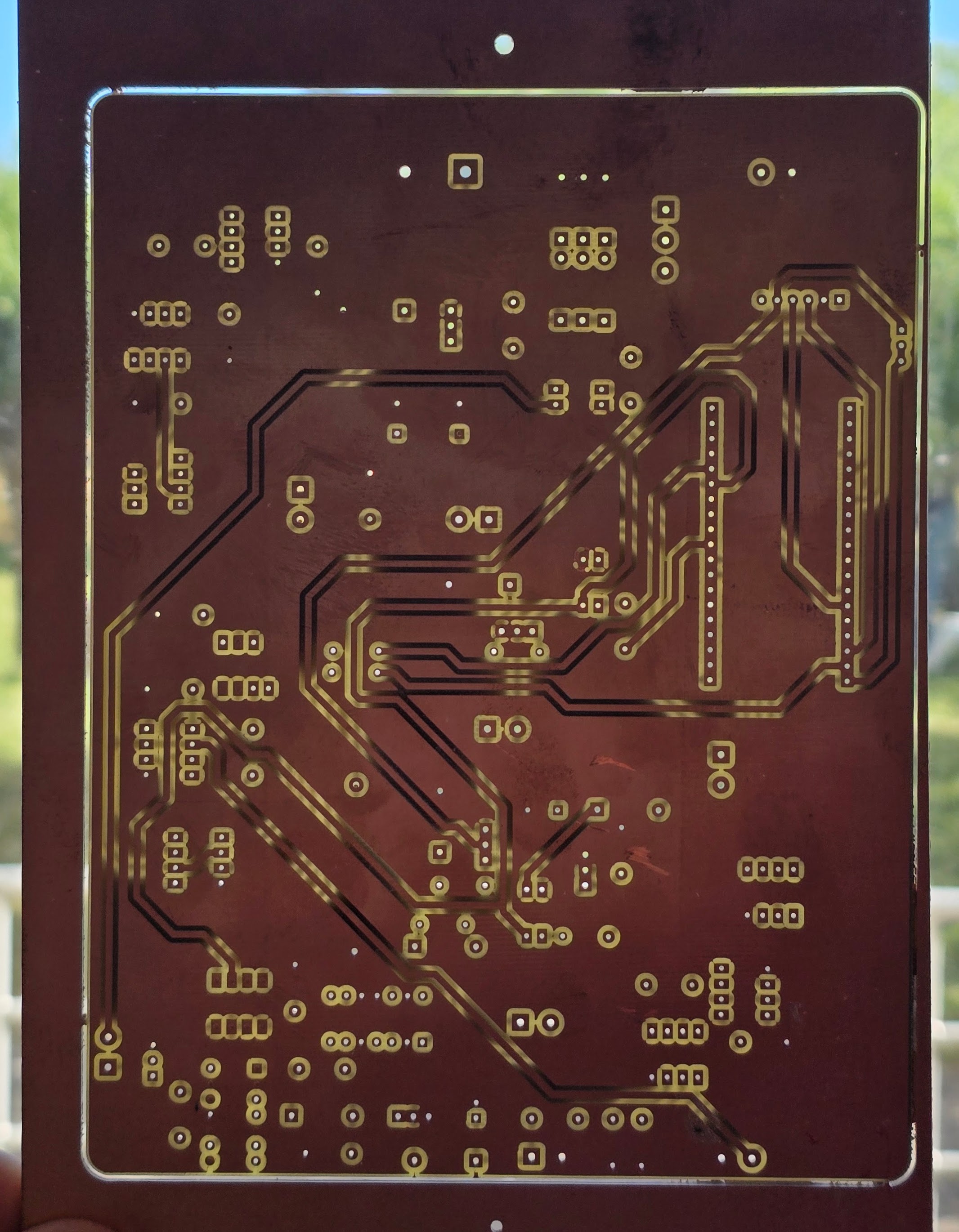 Top copper of a finished board