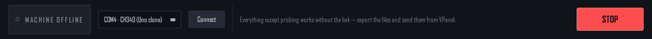 The machine bar